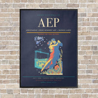 Thumbnail for Aeroparque Jorge Newbery AEP — Buenos Aires vertical canvas print - framed - navy blue background