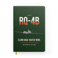 Thumbnail for RQ-4B Global Hawk design on dark green notebook