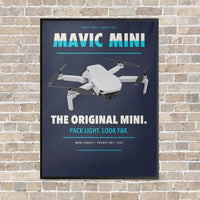 Thumbnail for DJI Mavic Mini vertical canvas print - framed - navy blue background
