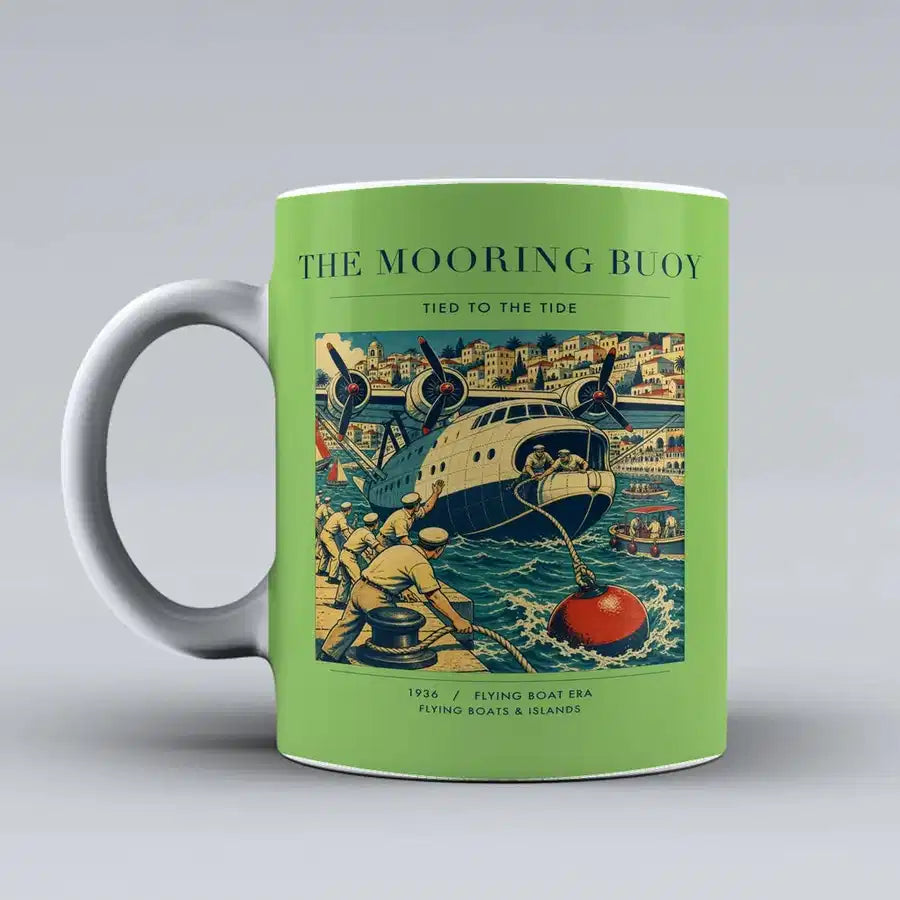 VINTAGE G4183 - The Mooring Buoy - Ceramic Mug design on lightgreen