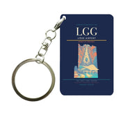 Thumbnail for Liège Airport (LGG) design on navy blue key chain