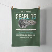Thumbnail for PEARL 15 design on dark green towel