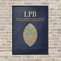 Thumbnail for El Alto International Airport LPB - Canvas Framed - Navy Blue