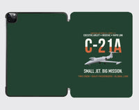 Thumbnail for C-21A Learjet Small Jet Big Mission design on dark green ipad tablet case