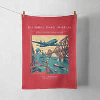 Thumbnail for VINTAGE G4482 - The Bridge Inspection Pass - Designed Towels design on red