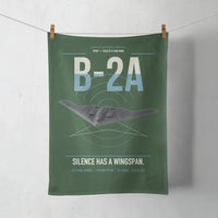 Thumbnail for B-2A Spirit design on dark green towel