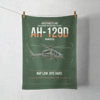 Thumbnail for AgustaWestland AH-129D Mangusta design on dark green towel