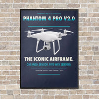 Thumbnail for DJI Phantom 4 Pro V2.0 vertical canvas print - framed - navy blue background