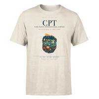Thumbnail for Cape Town Airport (CPT) T-Shirt single-side front print in Beige | cape-town-cpt-airport-double-side-t-shirt