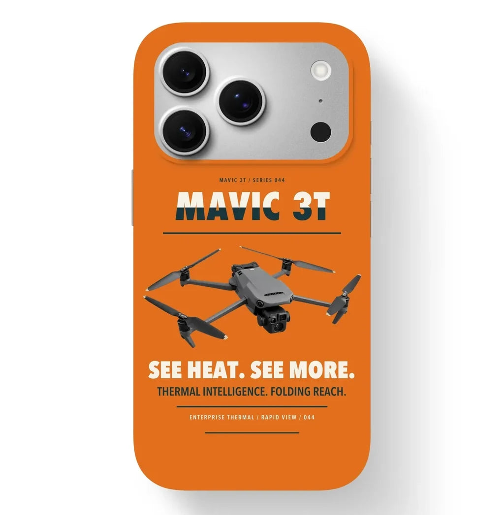 DJI Mavic 3 Thermal Case design on orange iphone case