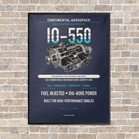 Thumbnail for IO-550 vertical canvas print - framed - navy blue background