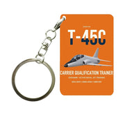 Thumbnail for T-45C Goshawk design on orange designed key chain, double-side print