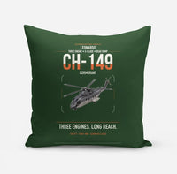 Thumbnail for Leonardo CH-149 Cormorant design on dark green pillow