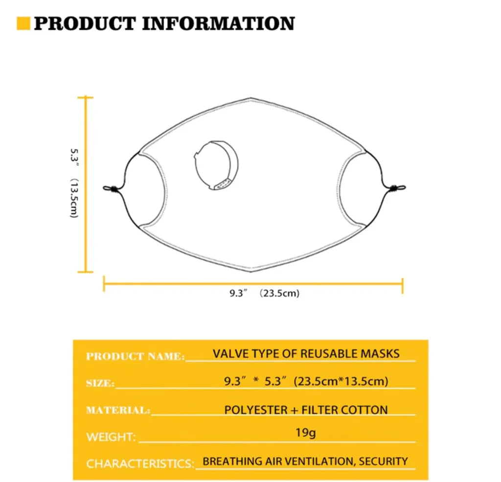 Face mask printed with No Design Protective Face Mask on the front panel — view 13