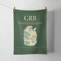 Thumbnail for Green Bay–Austin Straubel International Airport (GRB) design on dark green towel