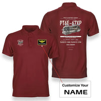 Thumbnail for PT6E-67XP design on red polo with custom name badge