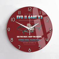 Thumbnail for Autel EVO II Dual 640T V3 design on dark red no frame wall clock