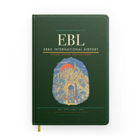 Thumbnail for Erbil International Airport (EBL) design on dark green notebook