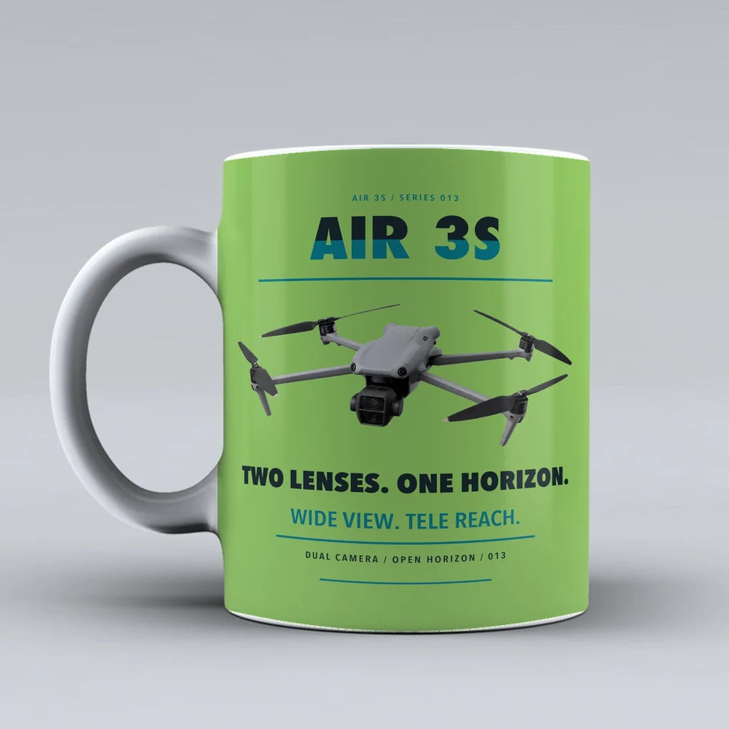 Air 3S Mug design on light green dji