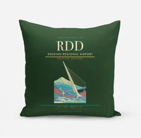 Thumbnail for Redding Regional Airport (RDD) design on dark green pillow