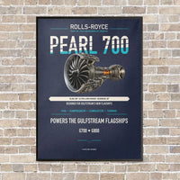 Thumbnail for PEARL 700 vertical canvas print - framed - navy blue background