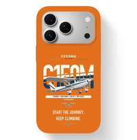 Thumbnail for Cessna 150M design on orange magsafe iphone case, for iPhone 17 Pro