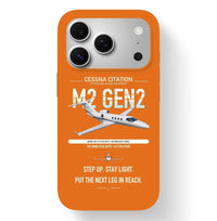 Thumbnail for Cessna Citation M2 Gen2 design on orange magsafe iphone case, for iPhone 17 Pro