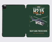 Thumbnail for Airbus H215 design on dark green ipad tablet case