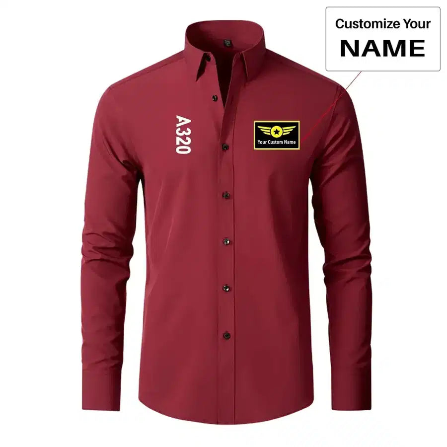 A320 Text Designed Long Sleeve Shirts - view 13