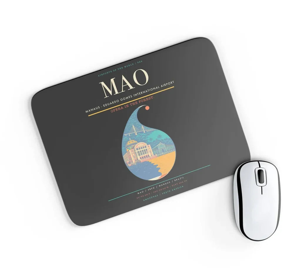 Manaus - Eduardo Gomes International Airport MAO Mouse-Pad Rectangle - Black