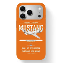 Thumbnail for Cessna Citation Mustang design on orange magsafe iphone case, for iPhone 17 Pro