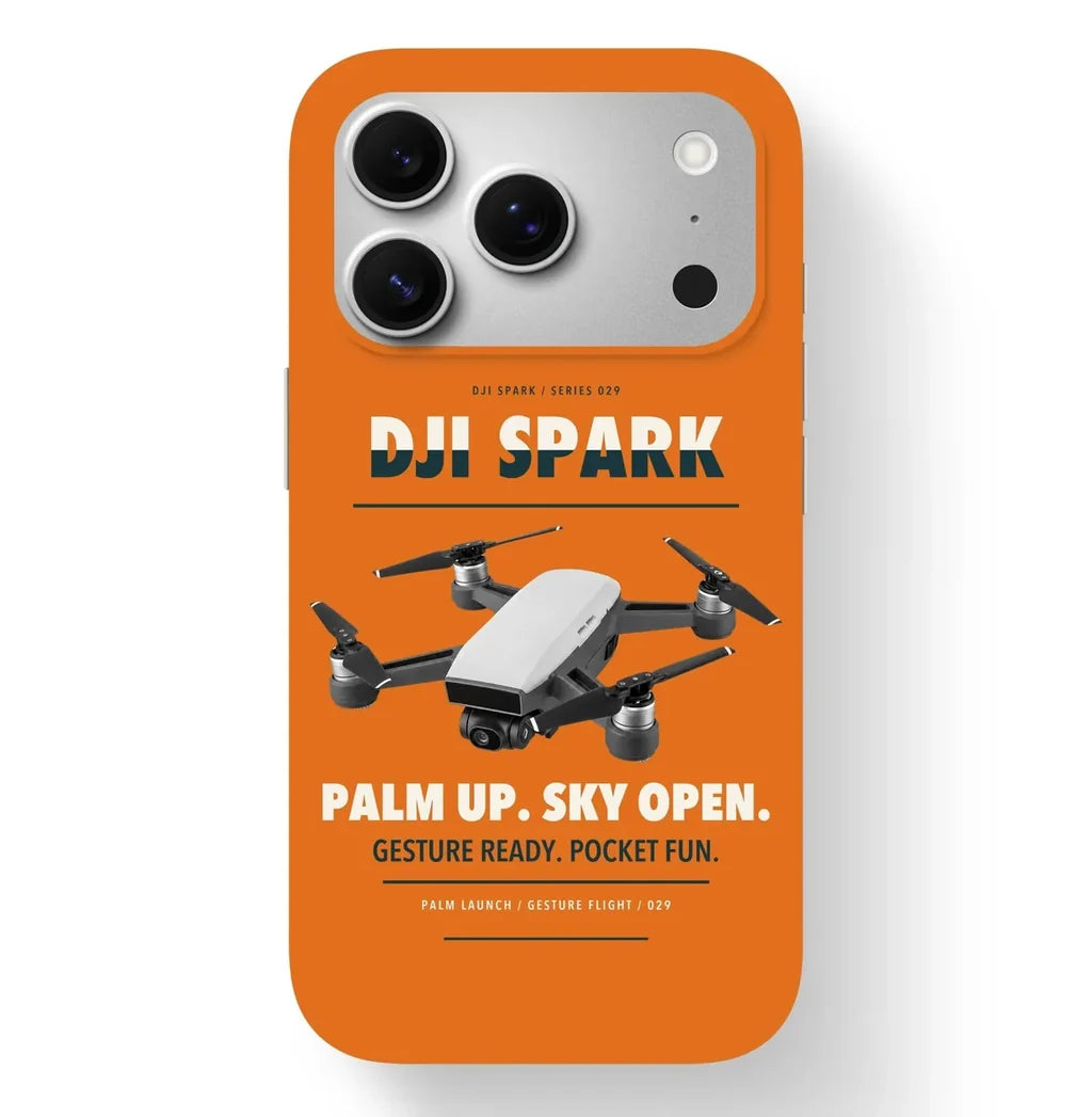DJI Spark Case design on orange iphone case