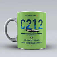 Thumbnail for C-212-300 Aviocar Mug design on light green casa