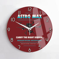Thumbnail for Freefly Astro Max design on dark red no frame wall clock