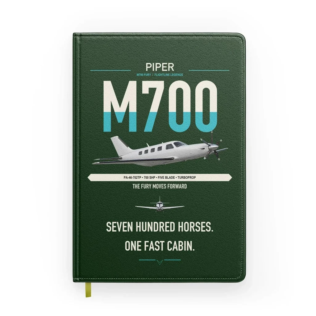 Piper M700 Fury design on dark green notebook