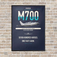 Thumbnail for Piper M700 Fury vertical canvas print - framed - navy blue background