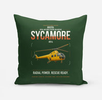 Thumbnail for Bristol Sycamore HR14 design on dark green pillow
