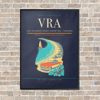 Thumbnail for Juan Gualberto Gómez Airport VRA — Varadero vertical canvas print - framed - navy blue background
