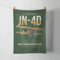 Thumbnail for Curtiss JN-4D Jenny design on dark green towel
