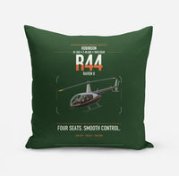 Thumbnail for Robinson R44 Raven II design on dark green pillow