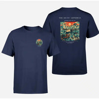 Thumbnail for VINTAGE G4076 - The Arctic Amphibian - Double-Side T-Shirt design on navyblue double side t shirt