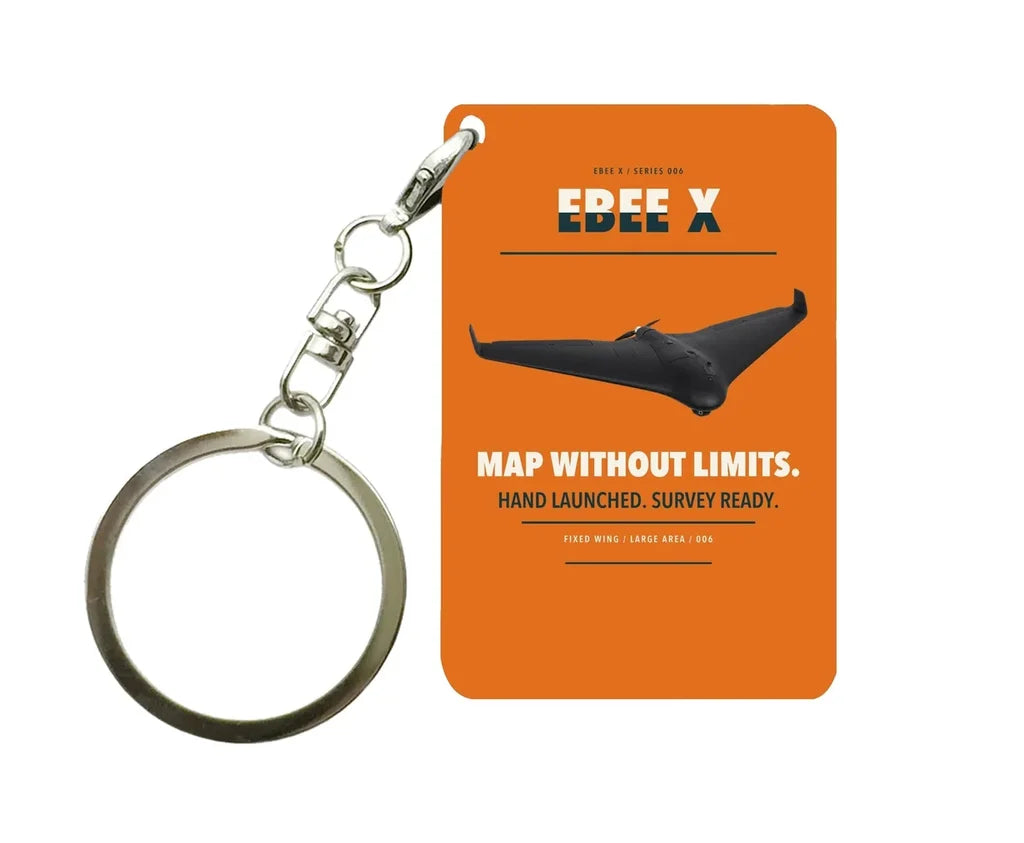 AgEagle eBee X Key Chain design on orange key chain
