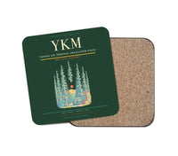 Thumbnail for Yakima Air Terminal (McAllister Field) (YKM) design on dark green 1 piece coaster