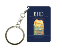 Thumbnail for George Best Belfast City Airport (BHD) design on navy blue key chain