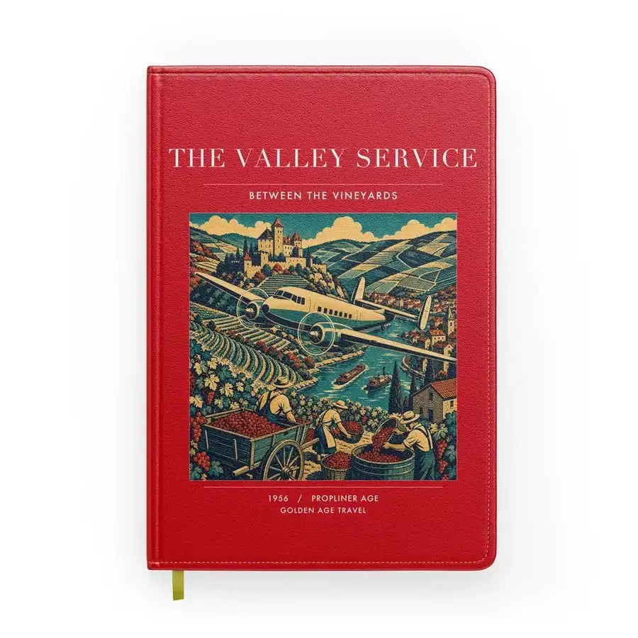 VINTAGE G4110 - The Valley Service - Designed Notebooks design on red