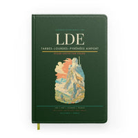 Thumbnail for Tarbes–Lourdes–Pyrénées Airport (LDE) design on dark green notebook