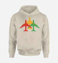 Thumbnail for Colourful 3 Airplanes Hoodie - view 7