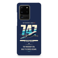 Thumbnail for Boeing 747-200B design on samsung case - navy blue