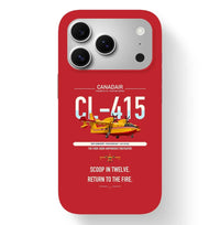 Thumbnail for Canadair CL-415 design on red magsafe iphone case, for iPhone 17 Pro
