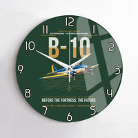 Thumbnail for Martin B-10 design on dark green no frame wall clock